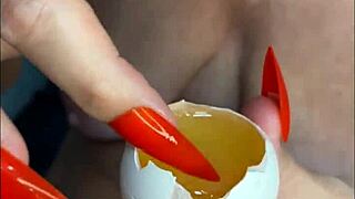 milf mommy handjobs monster cock with eggs food insemination
