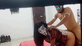 hidden cam cuckold watches wife fuck another man bedroom