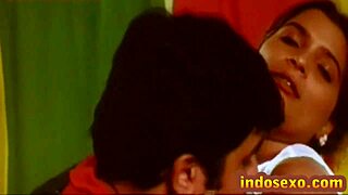 young guy drizzles honey on indian mature's big tits boobs and licks them clean