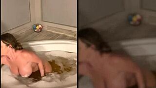 sophie dee poses hot then fucks herself hard with huge fake tits dildo