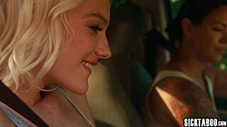 Big Tits Asian Milf Dana Vespoli Devours Blonde Kenna James in Car