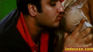 young guy drizzles honey on indian mature's big tits boobs and licks them clean