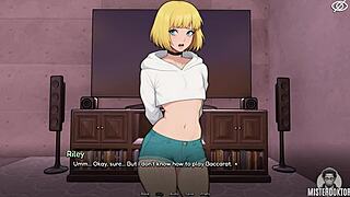 bunkered with cute femboy dildo play cumshot on small tits shemale fun