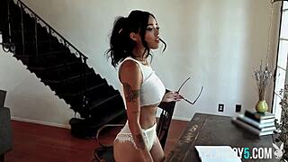 curvy asian milf lily andrews strips big ass body for playboy tease