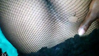 dripping wet juicy black milf pussy ripped open for hard cock pounding