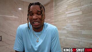 Stepmom Sydney Paige Bathes and Fucks Black Step Son in Shower