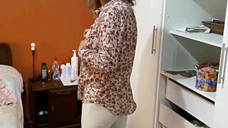 Horny Stepmom Flashes Huge Tits, Fingers Pussy, Begs For Cuckold Fuck!