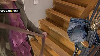 super horny milf cougar moans loud fucking young guy shaved pussy licked