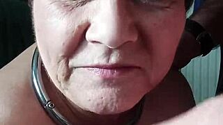 Bound french maid whore takes uro session and deep pipe outdoors?