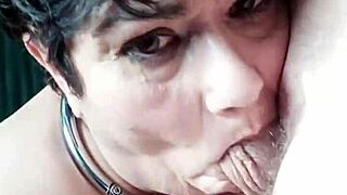 Bound french maid whore takes uro session and deep pipe outdoors?