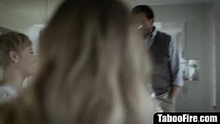 what if sleazy parents bang teen stepdaughter's bff in taboo threesome