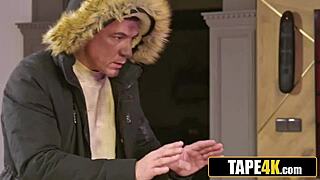 glamorous brunette tutor rides student's monster cock after trick hardcore