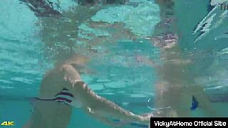 Vicky Vette Rachel Storms Lick Big Pussy Lips Poolside