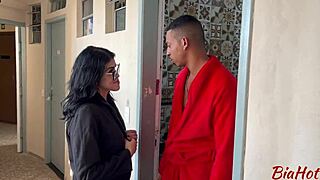 i went to neighbor's shower but he fucked me hard before his wife came