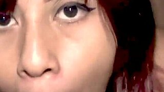 Petite colombian milf's tight pussy fucked doggystyle ends with facial cum