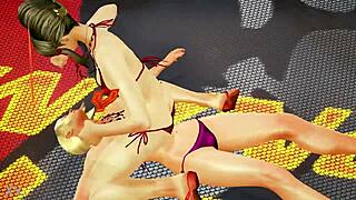 Nina pounded hard by dominant mature latina lesbian in fantasy fight