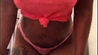 Curvy ebony milf deepthroats bbc bareback rides to wet pussy creampie