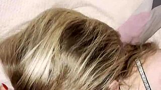 Step Son Shoves Big Dick in Sleeping Mom's Mouth Early Morning