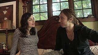 BLONDE MILF FISHNETS HEELS RIDES COCK DOGGYSTYLE GAPING DEEPTHROAT!