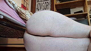 italian milf masturbates hairy ass pussy with glycerin suppository insertion