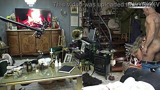 Behind scenes, sexy Odette begs for client's hot facial cum blast!