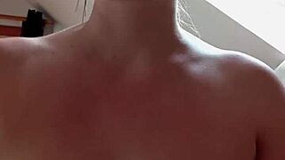 chubby mature milf strokes fat tits in solo play