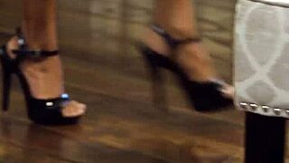 Big boobs asian milf dancer pounded hard by coworker strapon