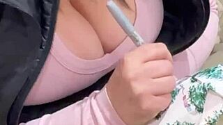 Huge Tits Milf Plugs Ass Blows Cock On Christmas Eve Homemade Wife Action