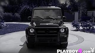 Huge titted latina milf and friends soap up car in skimpy lingerie