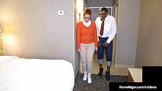 Can Nerdy Redhead Nympho Handle Rome Major's Black Cock Ride?