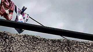 Neighbor milf slips off panties for secret masturbation session