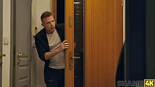 kinky tattooed wife cheats sideways on sofa