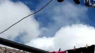 Neighbor milf slips off panties for secret masturbation session