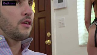 horny maid milf bent over doggystyle creampie by big cock customer 🏠💦