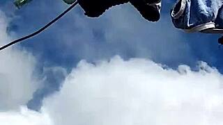 Neighbor milf slips off panties for secret masturbation session