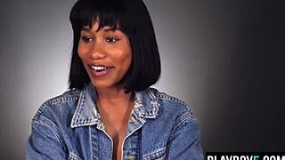 damn, black milf jenna foxx rubs tits and pussy to screaming orgasm!