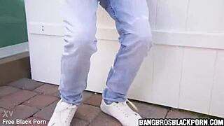 boy pounds black milf's huge ass and big boobs hard