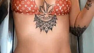 skylarbonez oiled shiny in lv bikini 💦👙