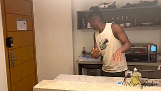 brazilian milf pays debt with pussy and ass loving dp cum in mouth