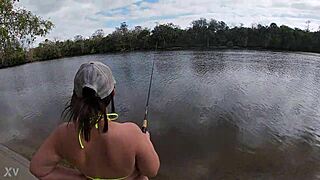 Wow! Bustydiamond Fucked Wild After Public Fishing!