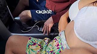 Amateur Wife Dogging Picks Stranger for Car Creampie Fuck