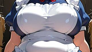 Elsa Busty Curvy Milf Spit-Roasted in Barn Gangbang Cum Slideshow