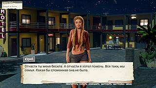 Redhead Milf Maid Rides Monster Cock in Stockings Outdoors