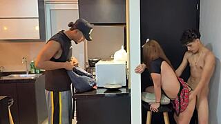 Colombian Neighbor Milf Fucked Hard While Cuck Hubby Distracted