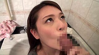 hey, this cute japanese milf looks amazing relaxing in her bath...