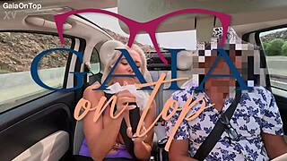 Blonde MILF Uber Ride Turns Public Anal Squirting Toy Frenzy!