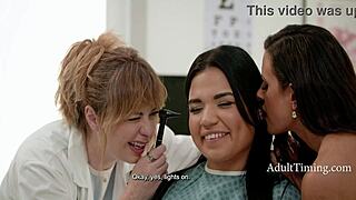 Stepmom Fingers Stepdaughter's Pussy in Front of Doctor - Penny Barber Summer Col