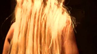 Busty Milf Fingers Dripping Cunt Onstage While Stripping Clothes At Sex Show