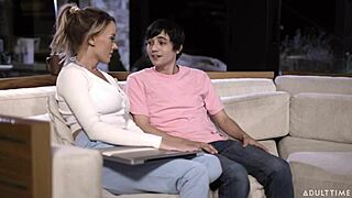 Pristine Edge stepmom deepthroats stepsons huge cock all night