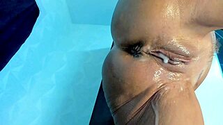 Stepmom squirts huge gushing creampie flooding her big pussy lips and saggy tits